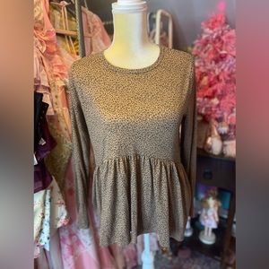 Leopard print long sleeve shirt